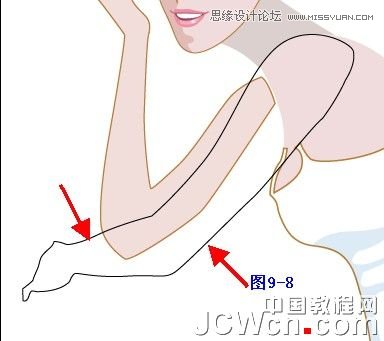 Illustrator插画人物系列之清纯美女的绘制,PS教程,图老师教程网