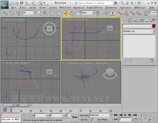 使用3D MAX2011中的面片建模方法给头盔建模,PS教程,图老师教程网