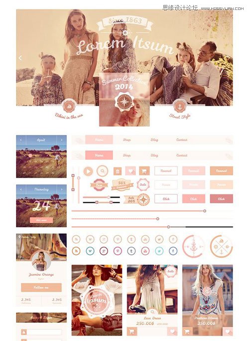 精选国外2014年7月最新的UI套装PSD素材,PS教程,图老师教程网