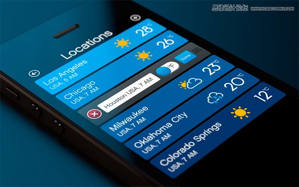 49款优秀的天气类APP界面设计欣赏,PS教程,图老师教程网