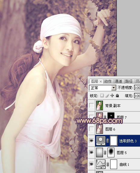 Photoshop调出外景美女日系淡雅效果,PS教程,图老师教程网