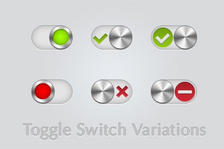 90个免费漂亮的切换开关按钮PSD素材,PS教程,图老师教程网