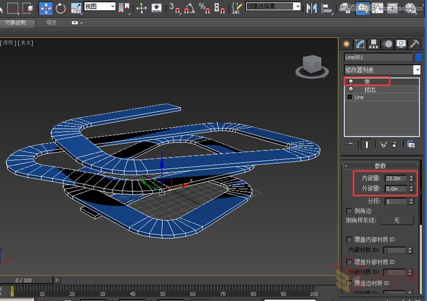 3DMAX制作逼真的环形建筑效果图教程,PS教程,图老师教程网