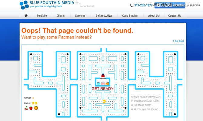 15个学习制作404错误页面的优秀案例,PS教程,图老师教程网