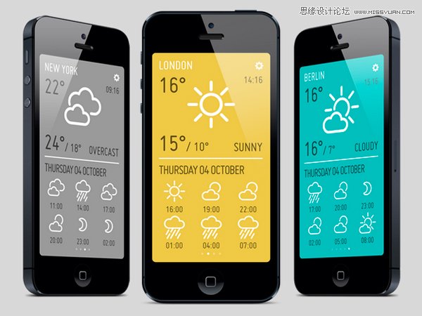 49款优秀的天气类APP界面设计欣赏,PS教程,图老师教程网