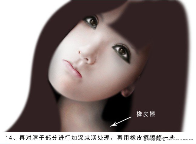 Photoshop绘制逼真可爱的美女教程,PS教程,图老师教程网