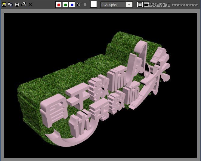 3DSMAX结合PS打造漂亮草地艺术字教程,PS教程,图老师教程网