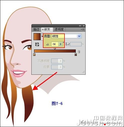 Illustrator插画人物系列之清纯美女的绘制,PS教程,图老师教程网