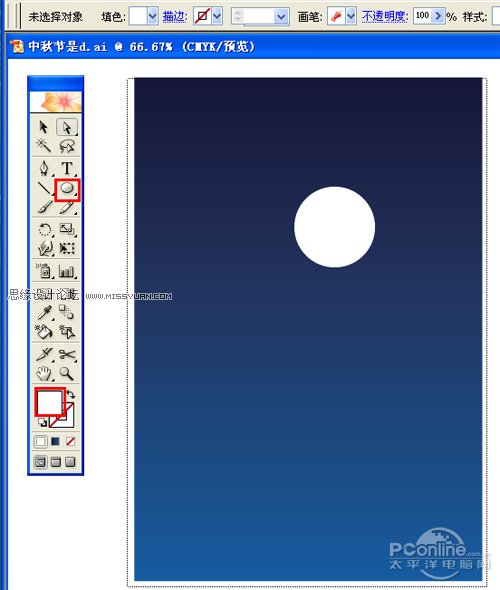 Illustrator教程：使用AI打造中秋壁纸,PS教程,图老师教程网