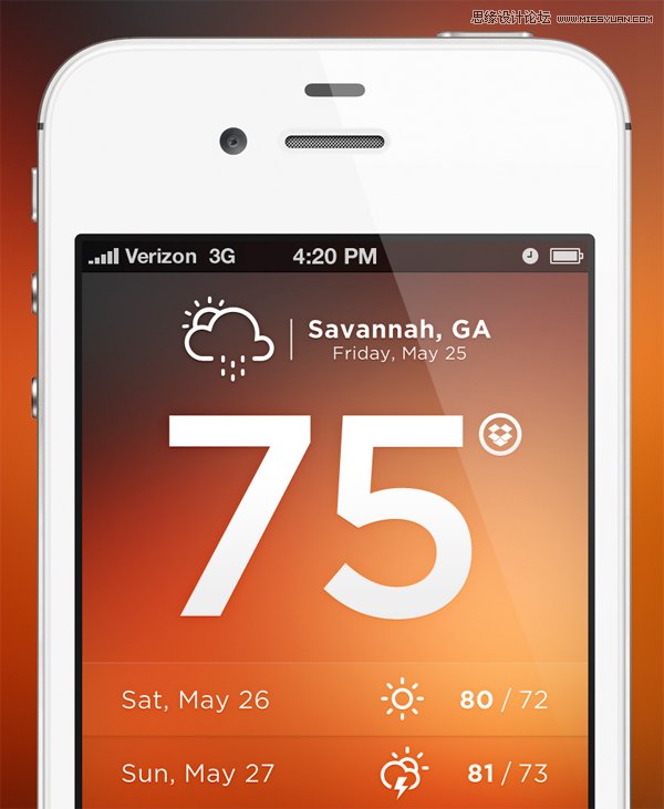 49款优秀的天气类APP界面设计欣赏,PS教程,图老师教程网