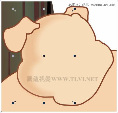 CorelDRAW绘制可爱的泡泡猪卡通插画,PS教程,图老师教程网