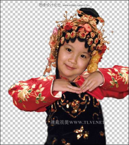 Photoshop给可爱的小女孩穿上戏装,PS教程,图老师教程网