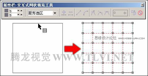 使用CorelDRAW中的“交互式网格填充”工具填充对象,PS教程,图老师教程网