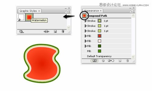 Illustrator绘制清凉可口的西瓜艺术字教程,PS教程,图老师教程网