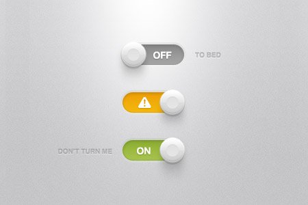 90个免费漂亮的切换开关按钮PSD素材,PS教程,图老师教程网