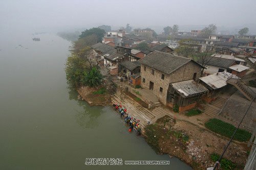 Photoshop把风景照打造为水墨画,PS教程,图老师教程网