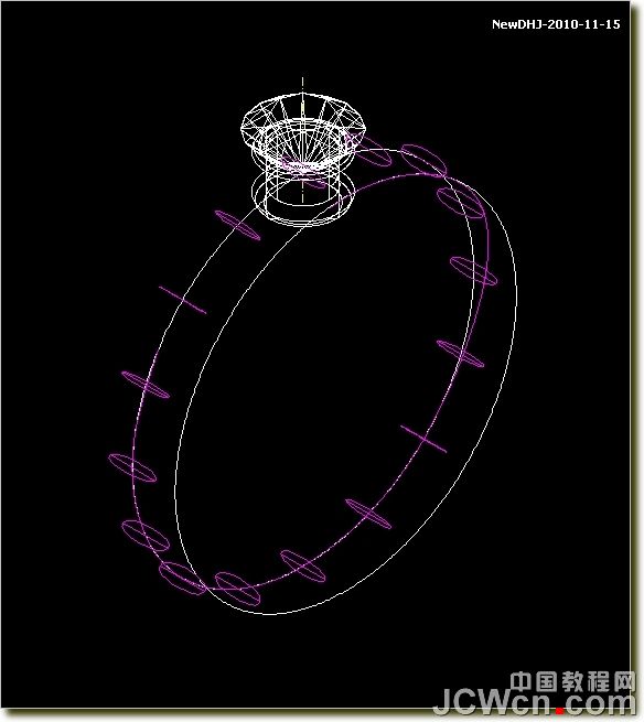 AutoCAD建模教程：绘制八心八箭的钻石,PS教程,图老师教程网