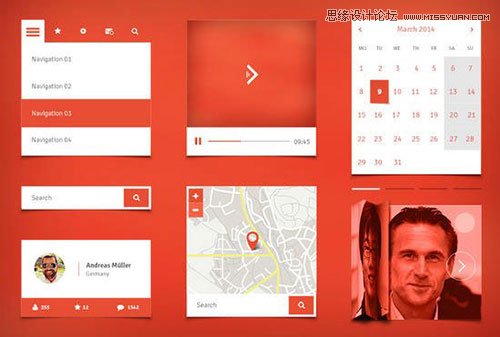 精选国外2014年7月最新的UI套装PSD素材,PS教程,图老师教程网