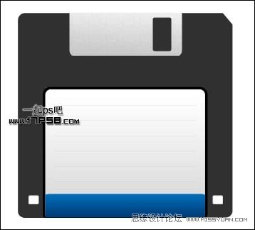 Photoshop绘制一个逼真的软盘图标,PS教程,图老师教程网