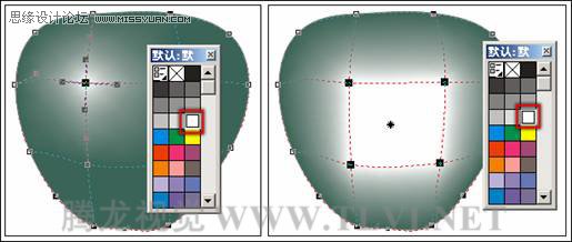 使用CorelDRAW中的“交互式网格填充”工具填充对象,PS教程,图老师教程网