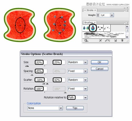 Illustrator绘制清凉可口的西瓜艺术字教程,PS教程,图老师教程网