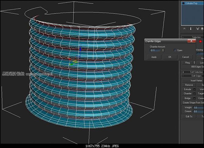 3D MAX建模教程：简单打造实用螺纹模型,PS教程,图老师教程网