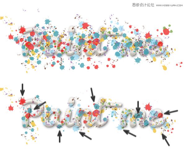 Illustrator制作喷溅效果的艺术字教程,PS教程,图老师教程网