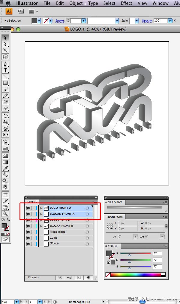 Photoshop制作超酷的金属质感立体字,PS教程,图老师教程网