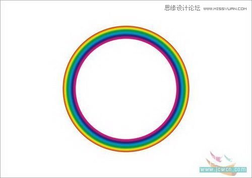 CorelDraw交互式调和工具制作卡通彩虹,PS教程,图老师教程网