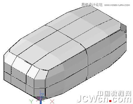 AutoCAD教程：运用长方体网格拉伸制作双人沙发,PS教程,图老师教程网