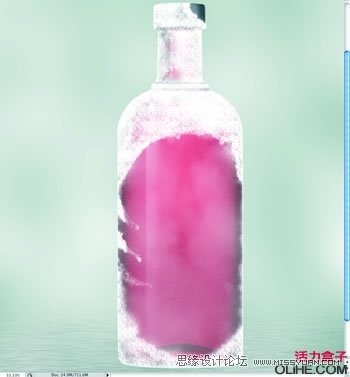 Photoshop设计夏日冰爽酒瓶海报效果,PS教程,图老师教程网