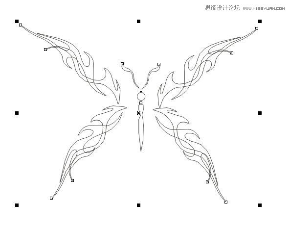 CorelDraw绘制时尚的蝴蝶花纹图案教程,PS教程,图老师教程网