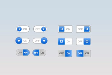 90个免费漂亮的切换开关按钮PSD素材,PS教程,图老师教程网