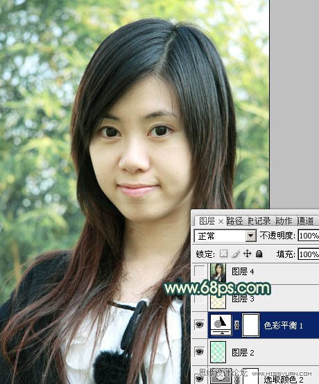 Photoshop调出外景女孩通透的肤色效果,PS教程,图老师教程网