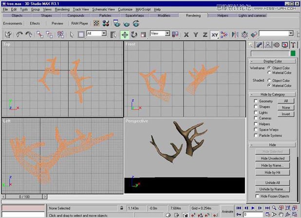 3ds Max制作绿色逼真的树木教程,PS教程,图老师教程网