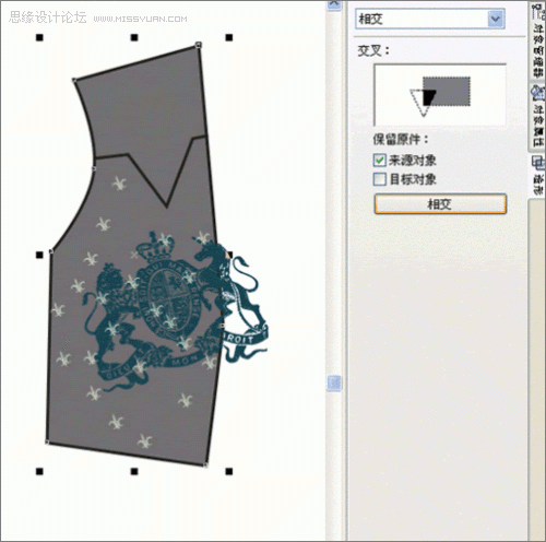 用CorelDraw在T恤框架中设计服装效果图,PS教程,图老师教程网