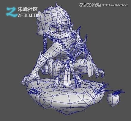 3dsMAX制作火离妖游戏模型过程,PS教程,图老师教程网