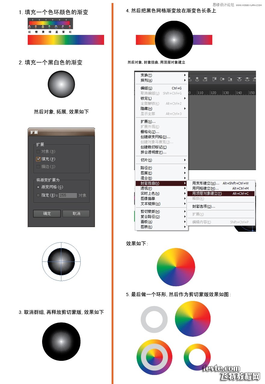 Illustrator绘制色相环技巧介绍,PS教程,图老师教程网