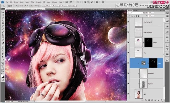 Photoshop创建星云背景美女效果,PS教程,图老师教程网