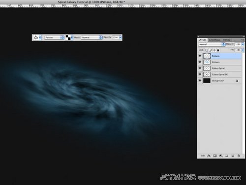 Photoshop简单制作螺旋星系效果,PS教程,图老师教程网