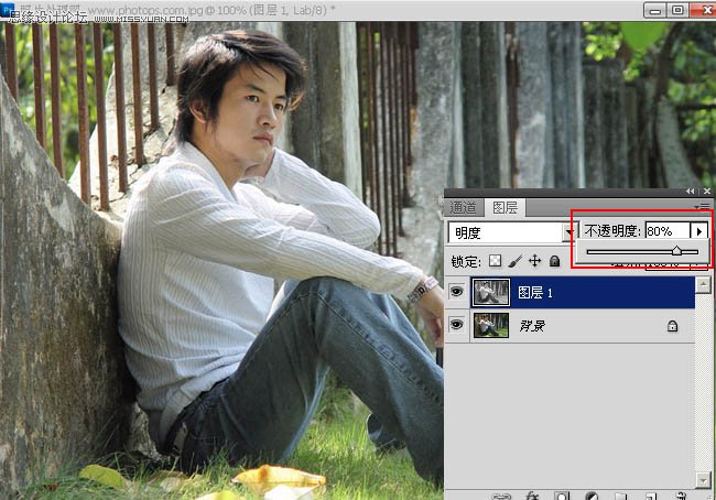 Photoshop Lab模式下保细节修复偏暗人物照片,PS教程,图老师教程网