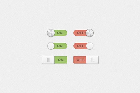 90个免费漂亮的切换开关按钮PSD素材,PS教程,图老师教程网