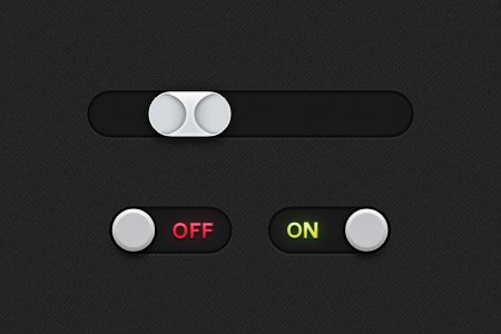 90个免费漂亮的切换开关按钮PSD素材,PS教程,图老师教程网