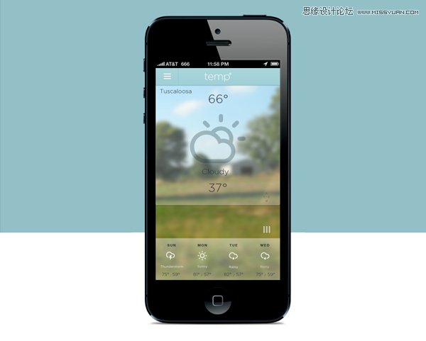 49款优秀的天气类APP界面设计欣赏,PS教程,图老师教程网