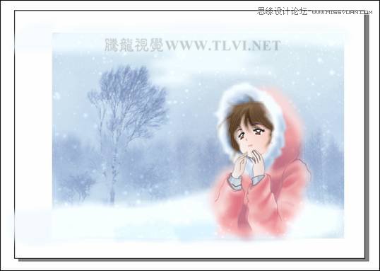 CorelDRAW绘制雪地中的唯美女孩教程,PS教程,图老师教程网