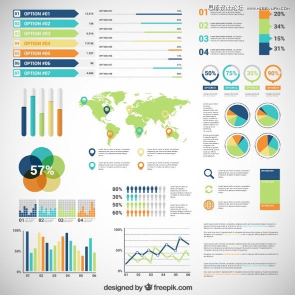 25款国外实用的可视化信息数据图表素材,PS教程,图老师教程网
