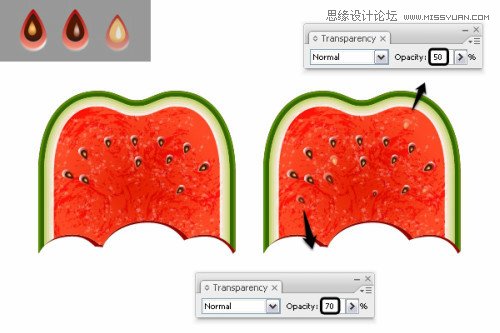 Illustrator绘制清凉可口的西瓜艺术字教程,PS教程,图老师教程网