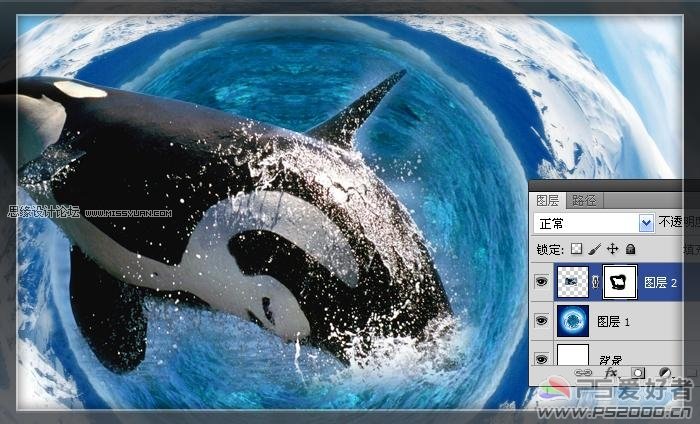 Photoshop合成全景效果的极地场景,PS教程,图老师教程网