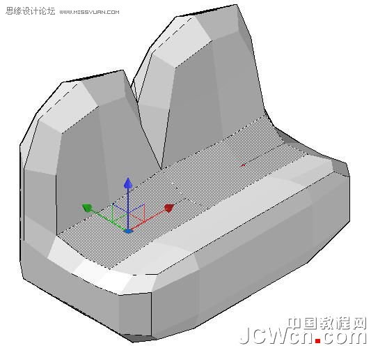 AutoCAD教程：运用长方体网格拉伸制作双人沙发,PS教程,图老师教程网