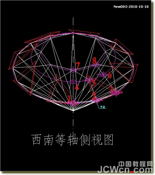 AutoCAD建模教程：绘制八心八箭的钻石,PS教程,图老师教程网